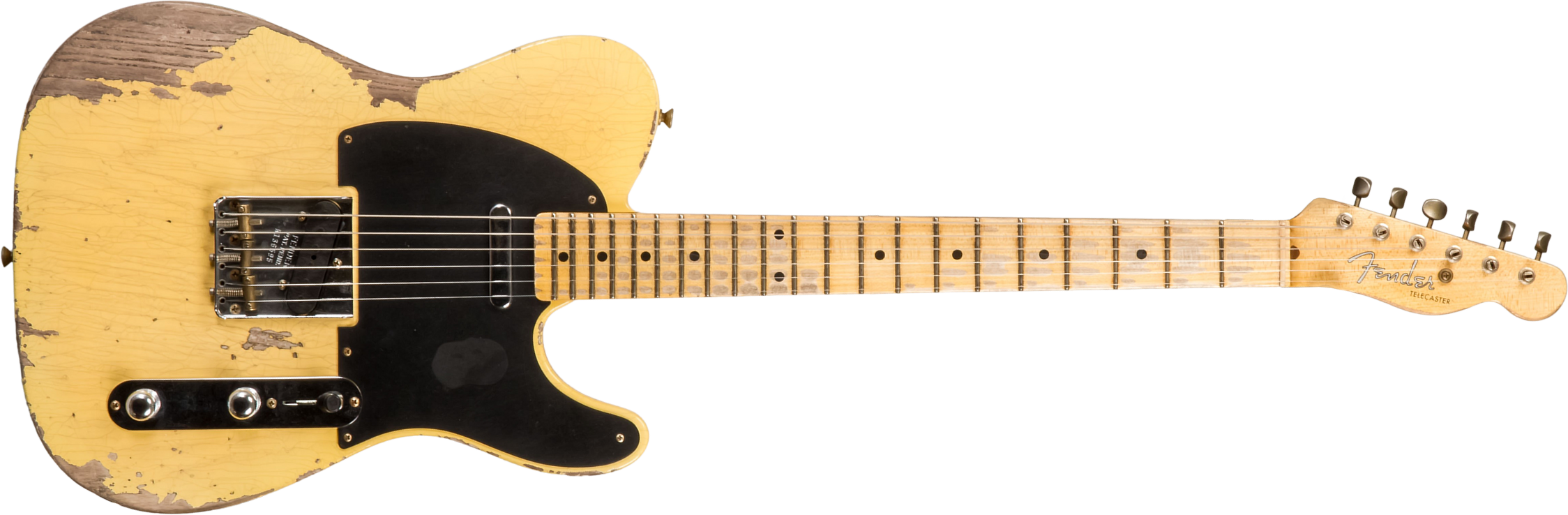 Fender Custom Shop Tele 1953 2s Ht #r136595 - Heavy Relic Nocaster Blonde - Guitare Électrique Forme Str - Main picture