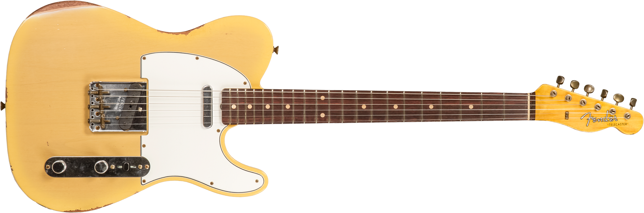 Fender Custom Shop Tele 1960 2s Ht Rw #r133843 - Relic Natural Blonde - Guitare Électrique Forme Tel - Main picture