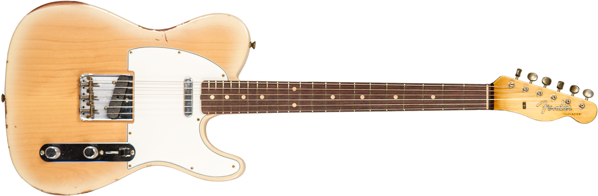 Fender Custom Shop Tele 1960 2s Ht Rw #r135928 - Relic Natural Blonde - Guitare Électrique Forme Tel - Main picture