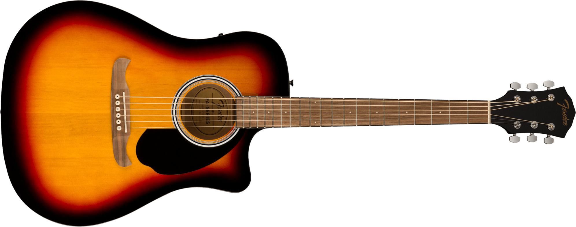 Fender Fa125ce Alternative Dreadnought Cw Epicea Acajou Wal - Sunburst - Guitare Folk - Main picture