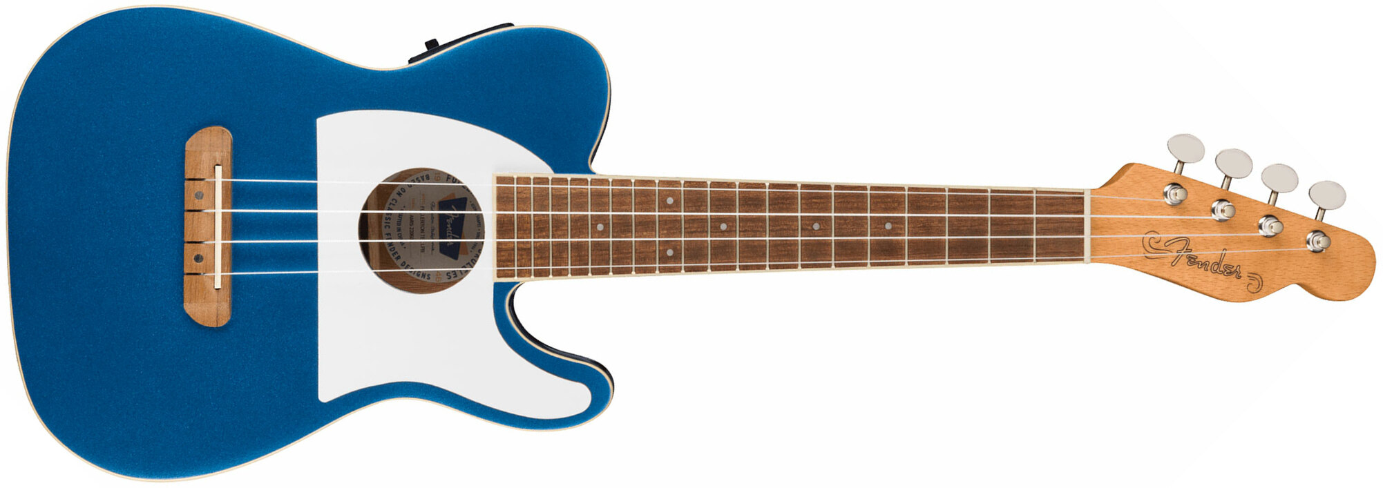 Fender Fullerton Tele Uke Concert Cw Epicea Okoume Noy - Lake Placid Blue - UkulÉlÉ - Main picture