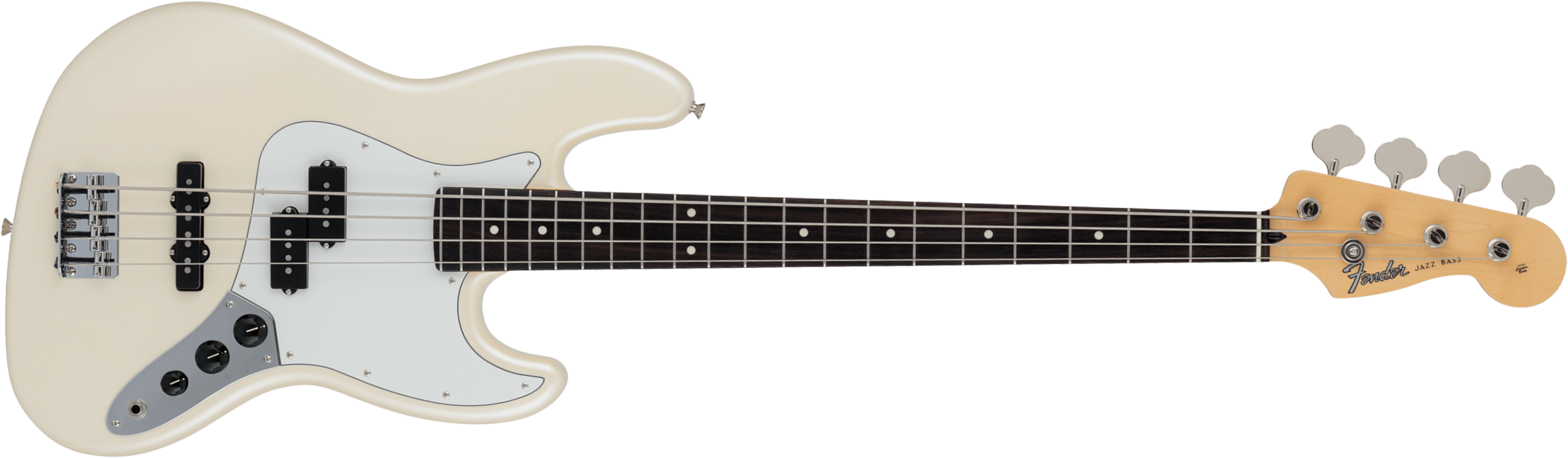 Fender Jazz Bass Hybrid Ii Pj Mij Jap Rw - Olympic Pearl - Basse Électrique Solid Body - Main picture