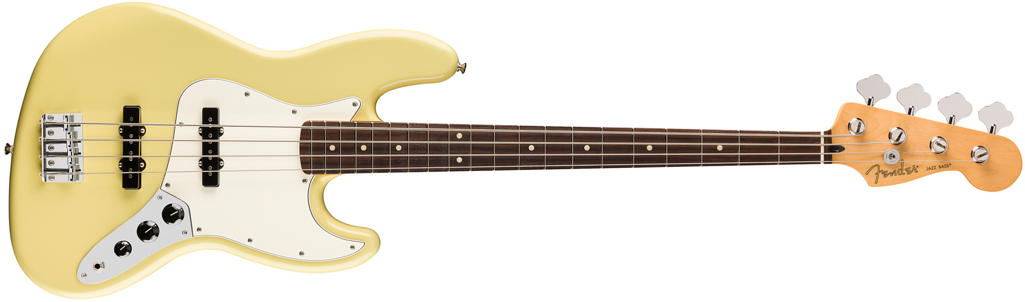 Fender Jazz Bass Player Ii Mex Rw - Hialeah Yellow - Basse Électrique Solid Body - Main picture