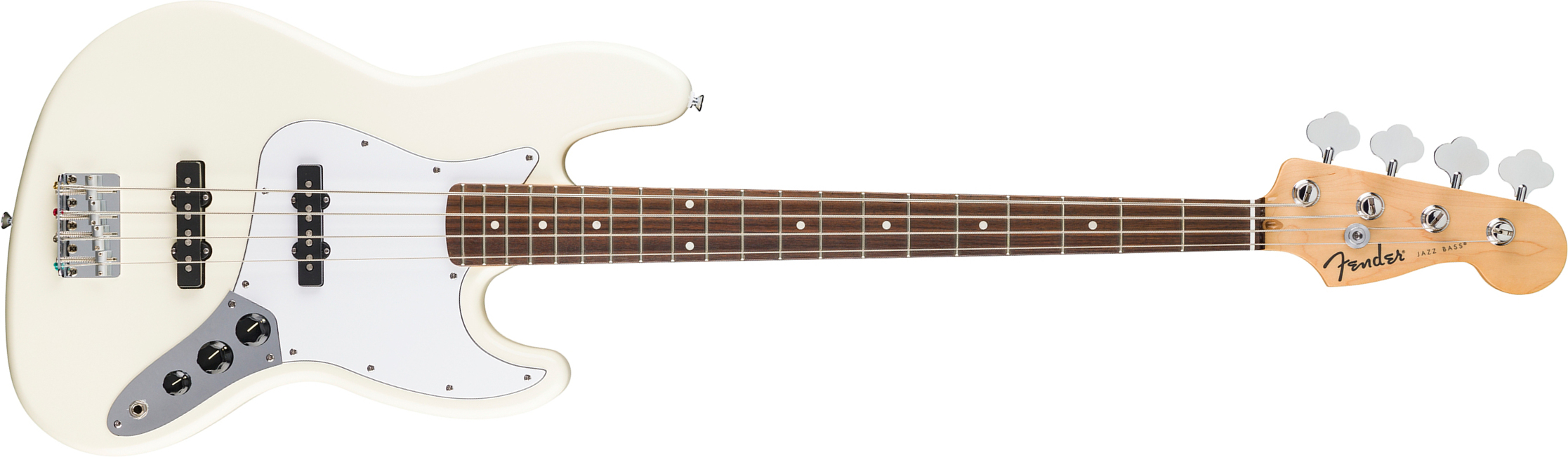 Fender Jazz Bass Standard Mex Lau - Olympic White - Basse Électrique Solid Body - Main picture