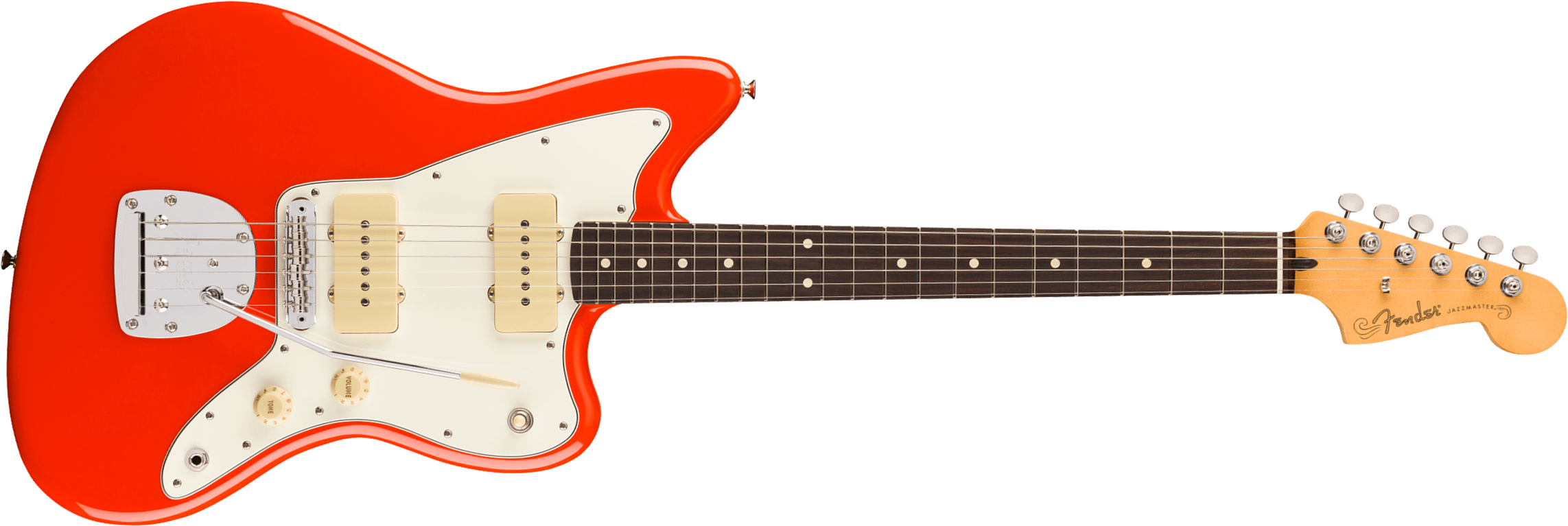 Fender Jazzmaster Player Ii Mex 2s Trem Rw - Coral Red - Guitare Électrique RÉtro Rock - Main picture