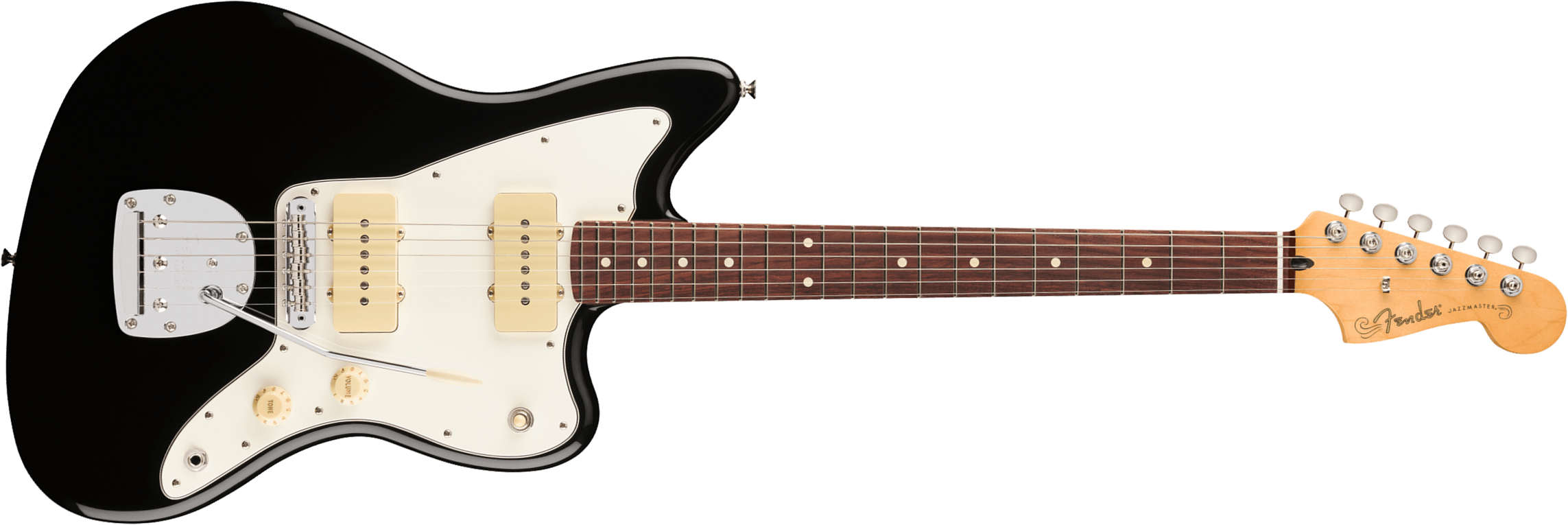 Fender Jazzmaster Player Ii Mex 2s Trem Rw - Black - Guitare Électrique RÉtro Rock - Main picture