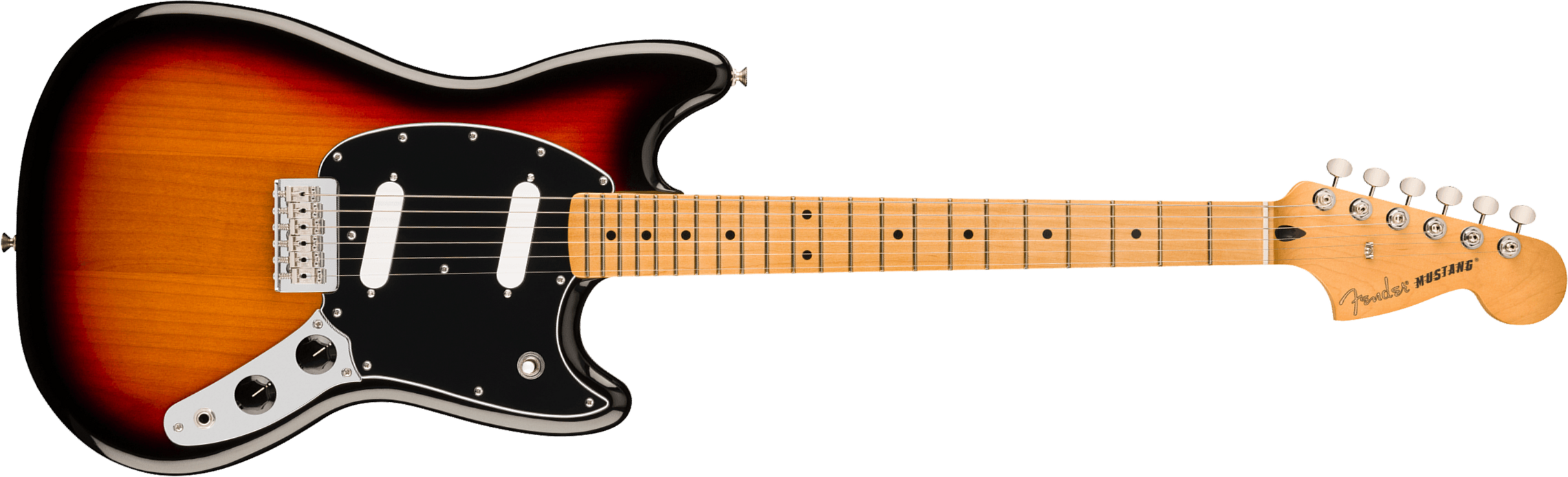 Fender Mustang Player Ii Mex 2s Ht Mn - 3-color Sunburst - Guitare Électrique RÉtro Rock - Main picture