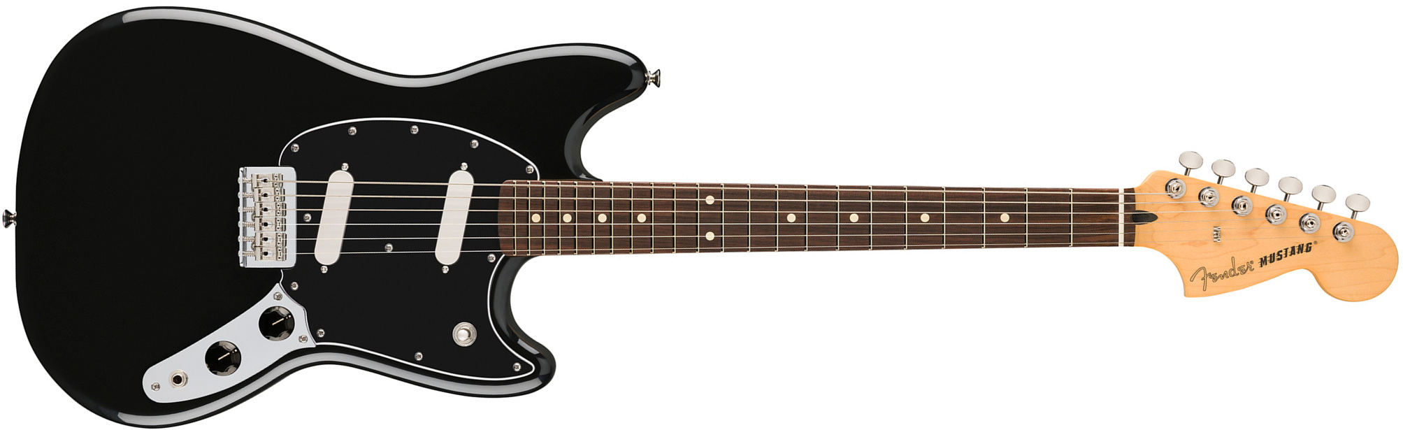 Fender Mustang Player Ii Mex 2s Ht Rw - Black - Guitare Électrique RÉtro Rock - Main picture