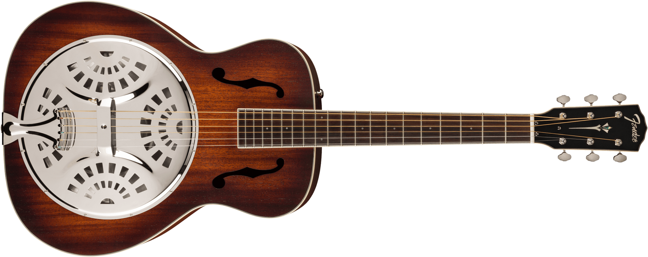 Fender Pr180e Resonator Paramount Tout Acajou Wal - Aged Cognac Burst - Dobro Resonateur - Main picture