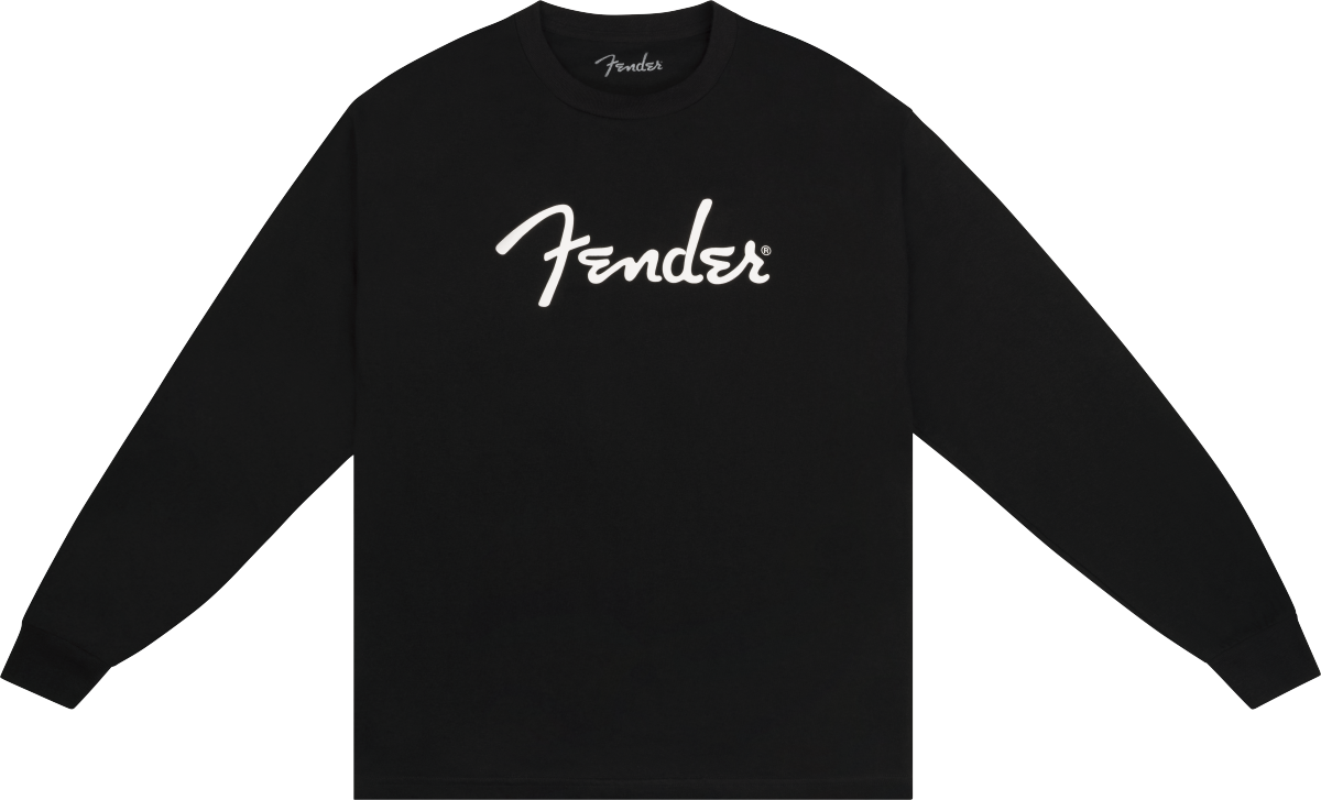 Fender Spaghetti Logo Long-sleeve - Black - Xl - T-shirt - Main picture