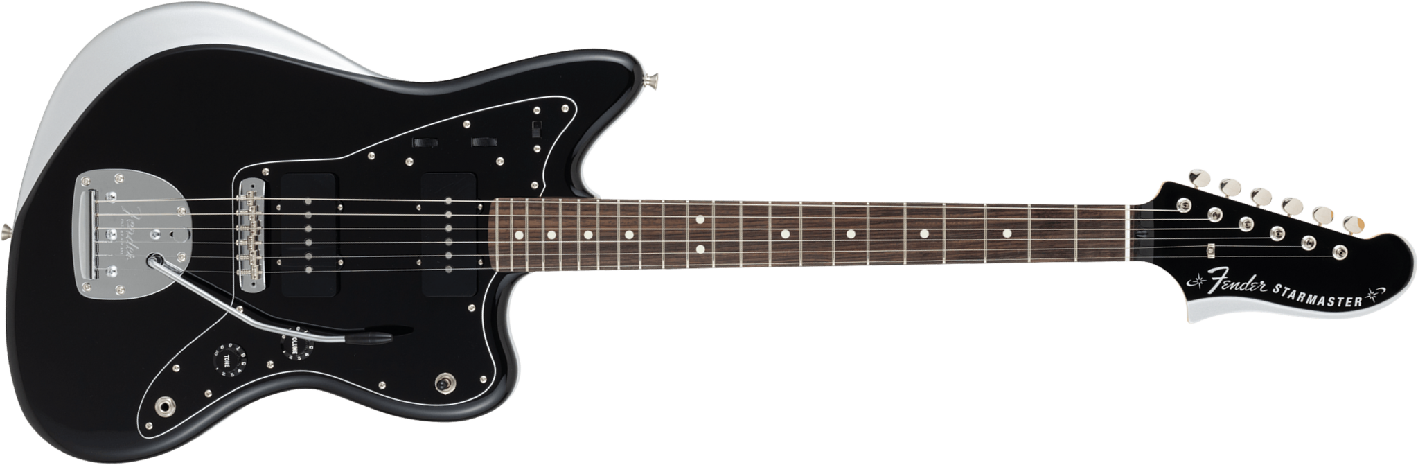 Fender Starmaster Mij Ltd Jap 2s Trem Rw - Black - Guitare Électrique RÉtro Rock - Main picture