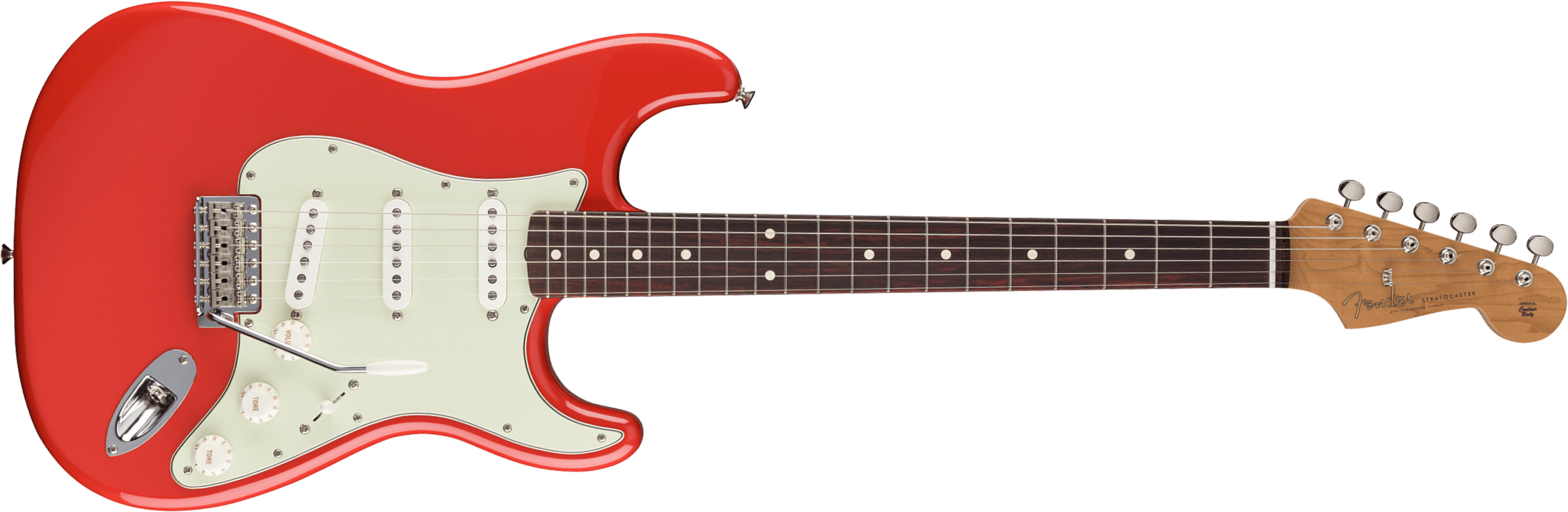 Fender Strat 60s Vintera 2 Ltd 3s Custom Shop Trem Rw - Fiesta Red - Guitare Électrique Forme Str - Main picture