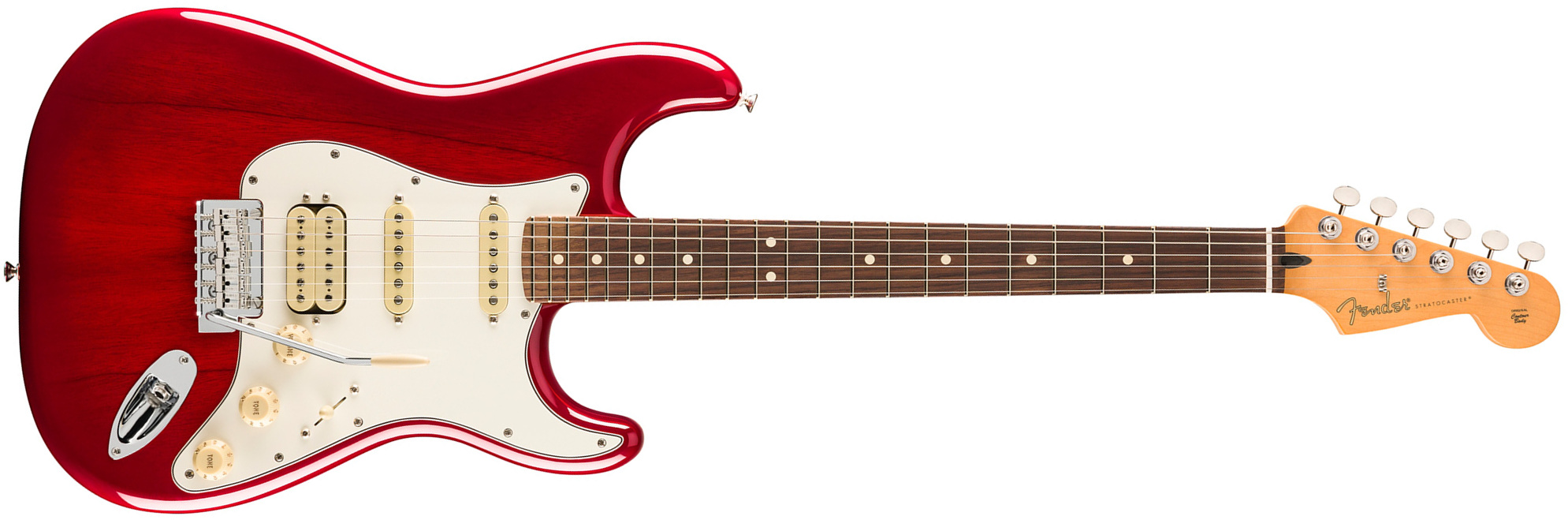 Fender Strat Player Ii Hss Mex Acajou Trem Rw - Transparent Cherry Burst - Guitare Électrique Forme Str - Main picture