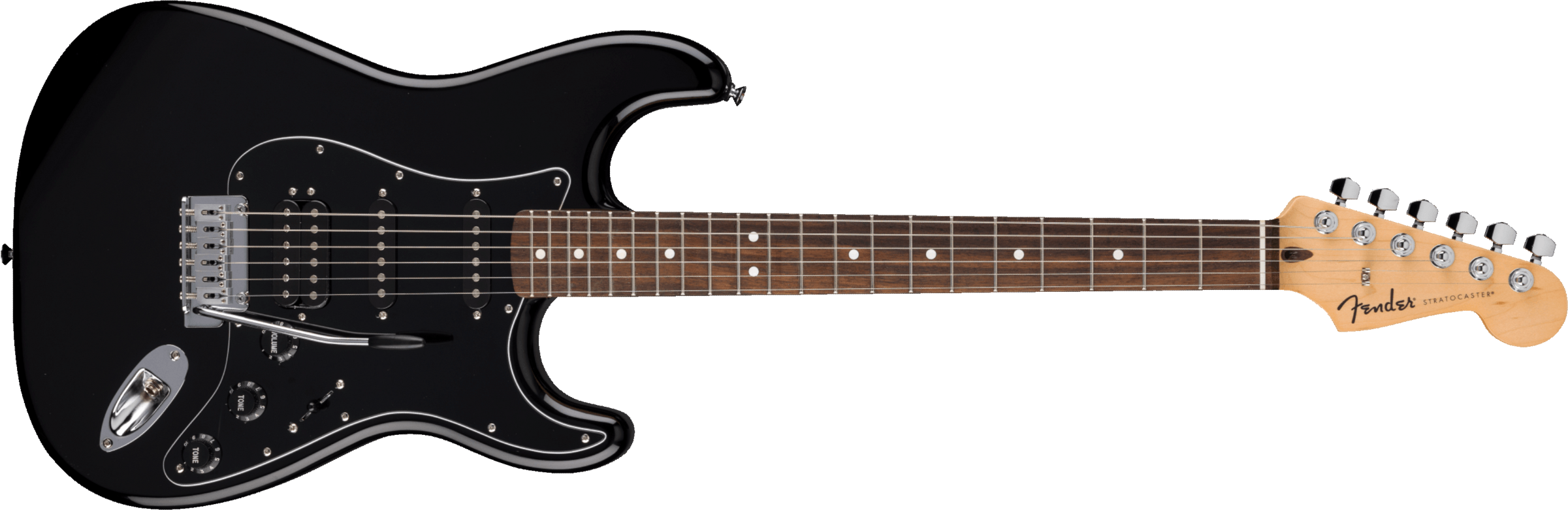 Fender Strat Standard Hss Trem Lau - Black - Guitare Électrique Forme Str - Main picture