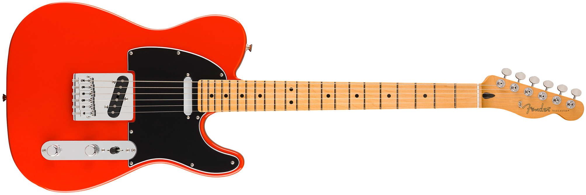 Fender Tele Player Ii Mex Aulne 2s Ht Mn - Coral Red - Guitare Électrique Forme Tel - Main picture