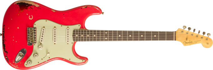 Fender Custom Shop Michael Landau 1963 Stratocaster #R133864 - Relic fiesta red o. 3-color sunburst