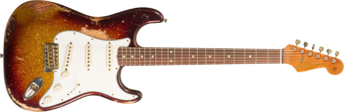 Fender Custom Shop 1963 Stratocaster - Super heavy relic sparkle 3-color sunburst