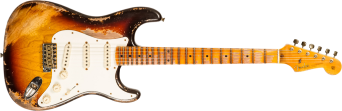 Fender Custom Shop Red Hot Stratocaster #CZ580650 - Super heavy relic chocolate 3-color sunburst