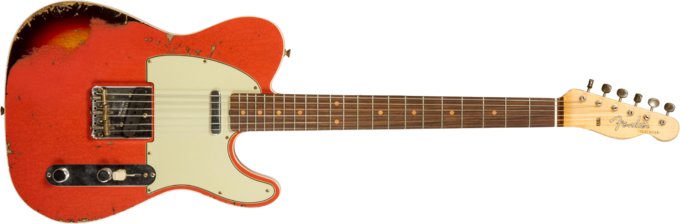 Fender Custom Shop 1960 Telecaster Custom - Heavy relic tahitian coral o. 3-color sunburst