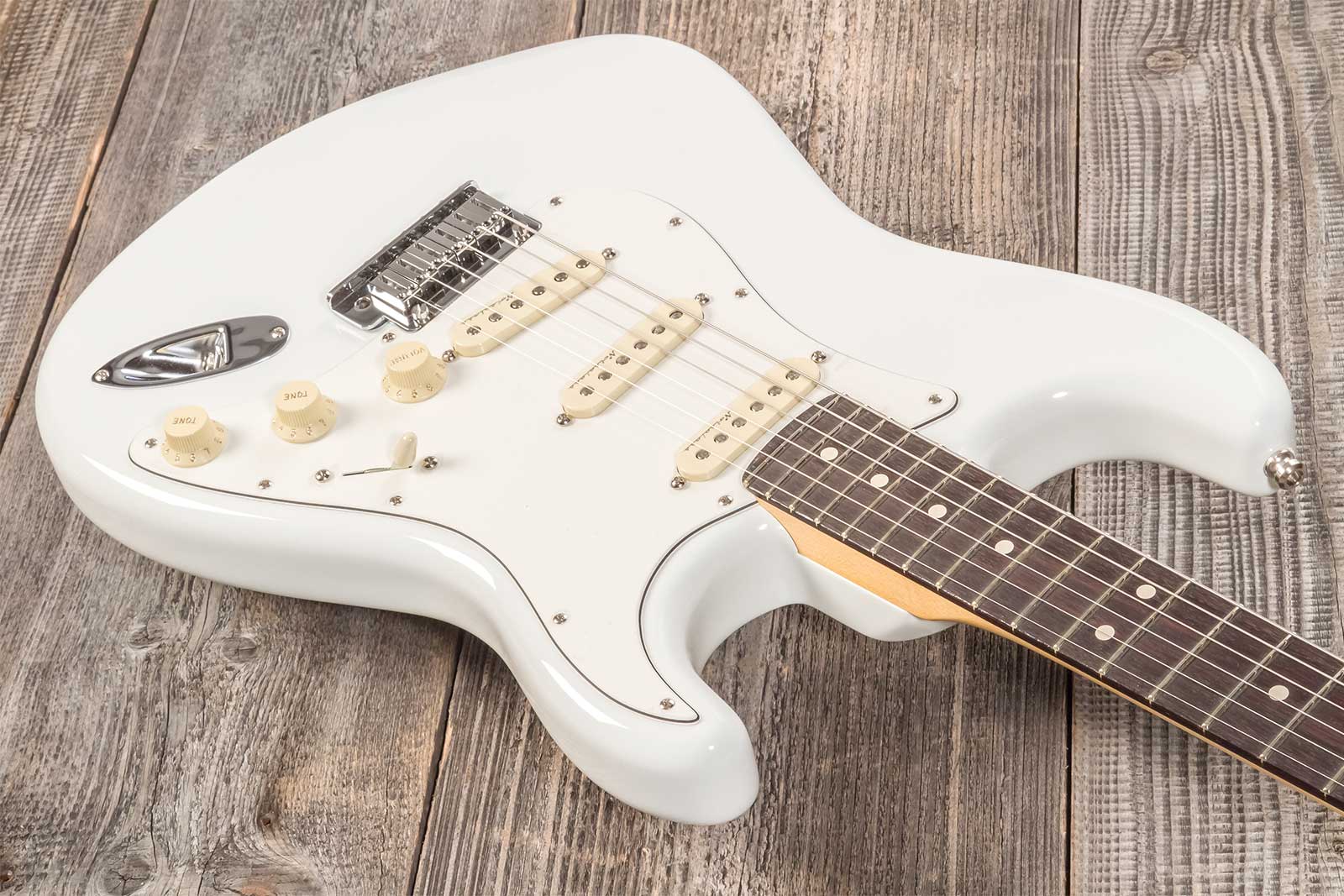 Fender Custom Shop Jeff Beck Strat 3s Trem Rw #xn17088 - Nos Olympic White - Guitare Électrique Forme Str - Variation 3