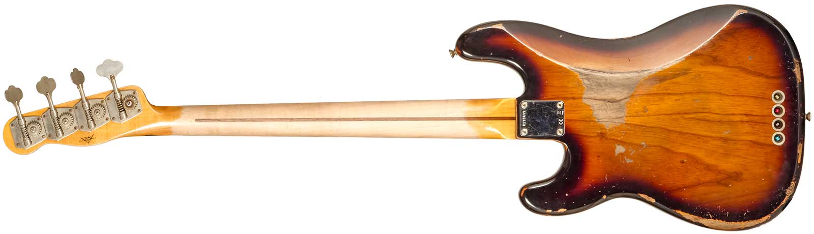 Fender Custom Shop Precision Bass 1955 Mn #r133839 - Heavy Relic 2-color Sunburst - Basse Électrique Solid Body - Variation 1