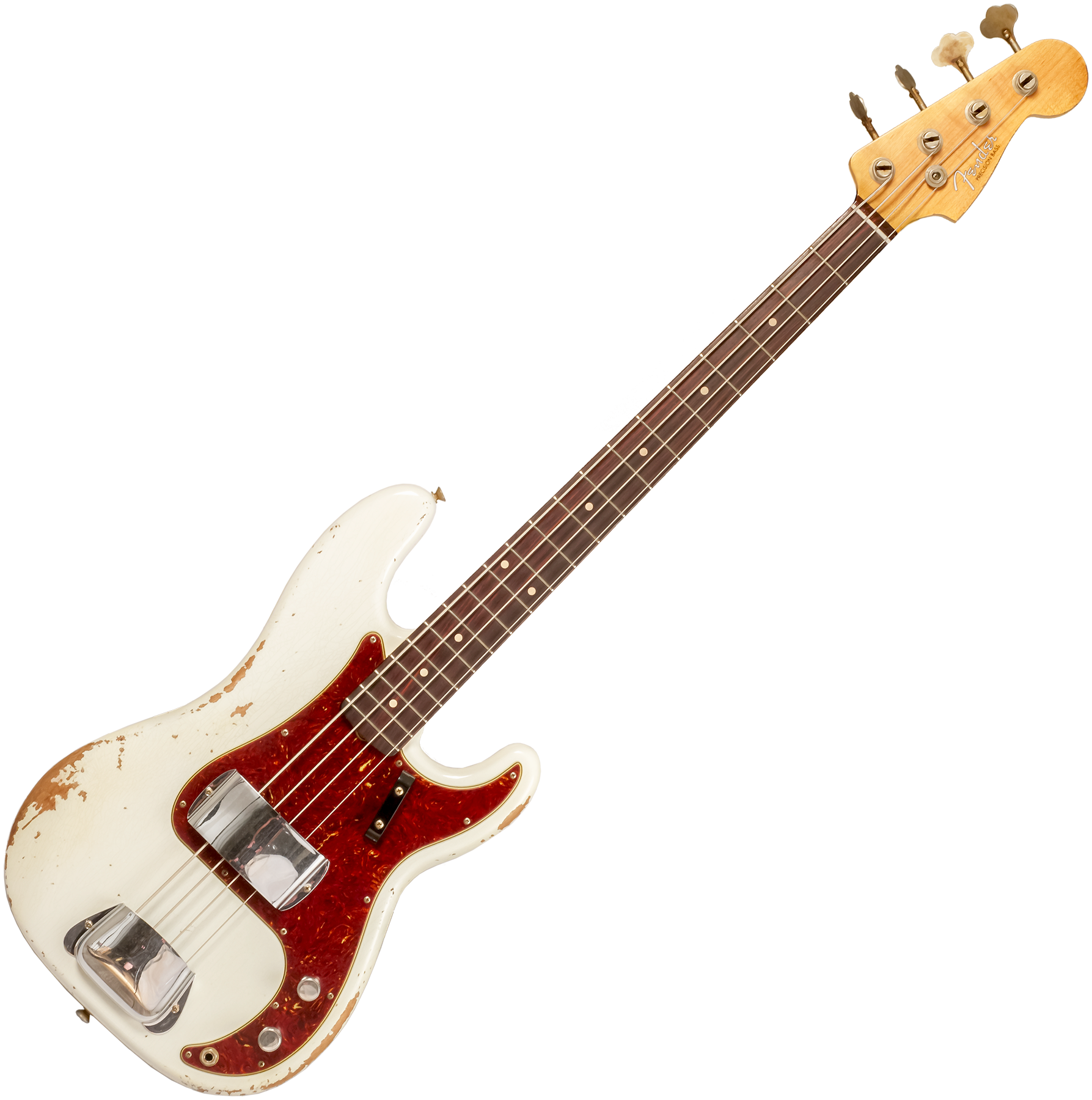 Fender Custom Shop Precision Bass 1960 Rw #r139029 - Heavy Relic Olympic White - Basse Électrique Solid Body - Variation 1