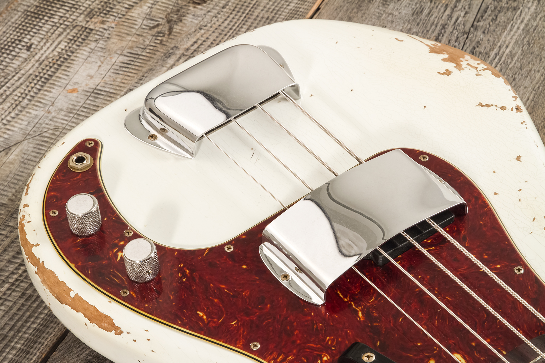 Fender Custom Shop Precision Bass 1960 Rw #r139029 - Heavy Relic Olympic White - Basse Électrique Solid Body - Variation 4