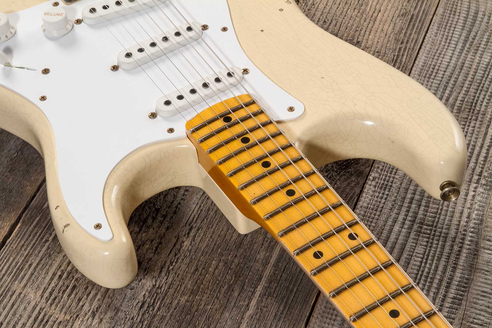 Fender Custom Shop Strat 1954 70th Anniv. 3s Trem Mn #xn4382 - Relic Vintage Blonde - Guitare Électrique Forme Str - Variation 4