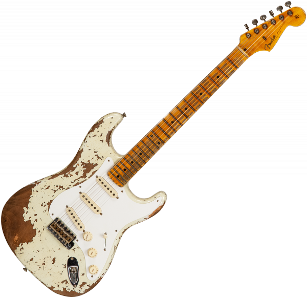 Fender Custom Shop 1956 Stratocaster #CZ568636 - super heavy relic aged  india ivory E-gitarre in str-form