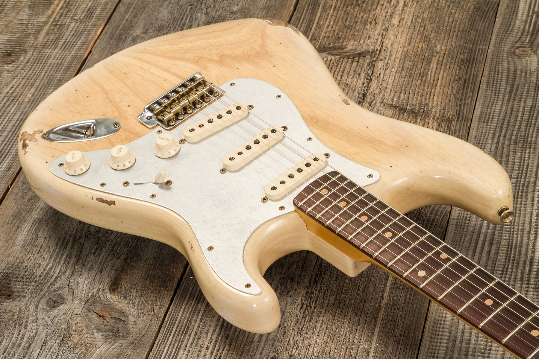 Fender Custom Shop Strat 1956 3s Trem Rw #r134776 - Relic Natural Blonde - Guitare Électrique Forme Str - Variation 4