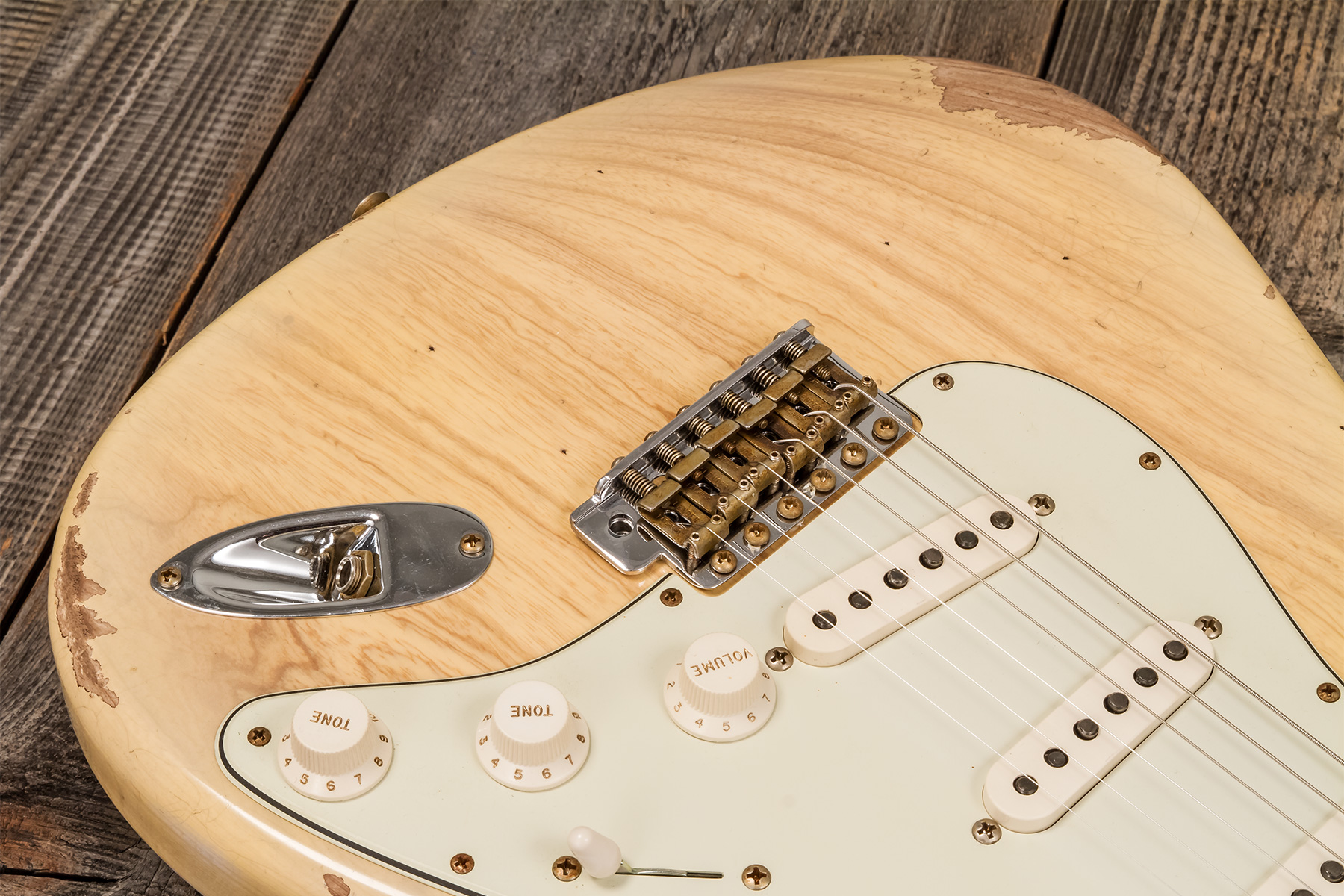 Fender Custom Shop Strat 1959 3s Trem Rw #r138376 - Relic Natural Blonde - Guitare Électrique Forme Str - Variation 3