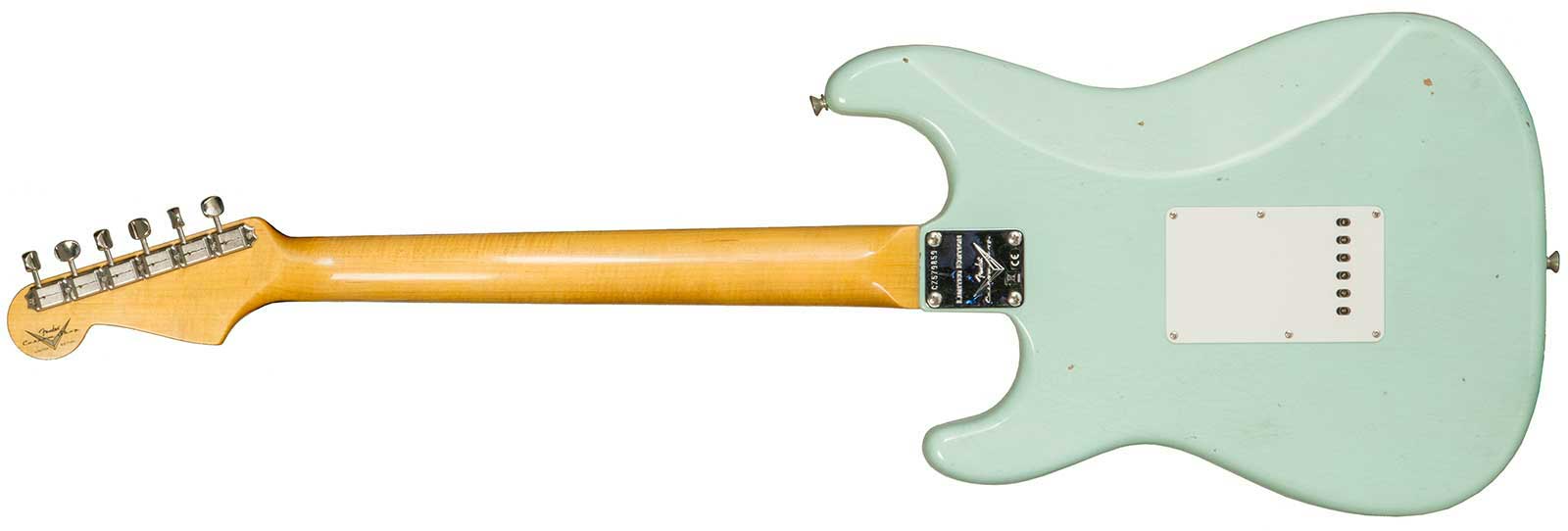 Fender Custom Shop Strat 1964 3s Trem Rw #cz579859 - Journey Man Relic Aged Surf Green - Guitare Électrique Forme Str - Variation 2