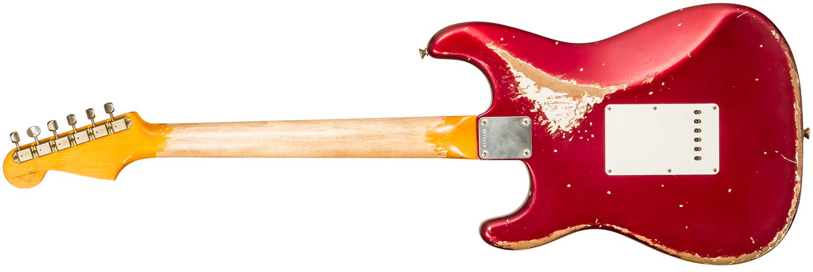 Fender Custom Shop Strat 1964 Masterbuilt P.waller 3s Trem Rw #r129130 - Heavy Relic Candy Apple Red - Guitare Électrique Forme Str - Variation 1