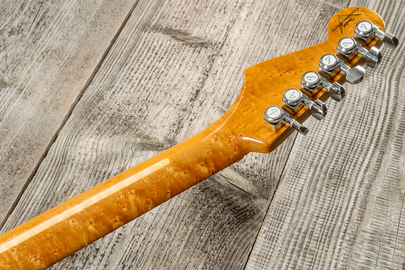 Fender Custom Shop Strat American Custom 3s Trem Mn #xn15899 - Nos Ebony Transparent - Guitare Électrique Forme Str - Variation 8