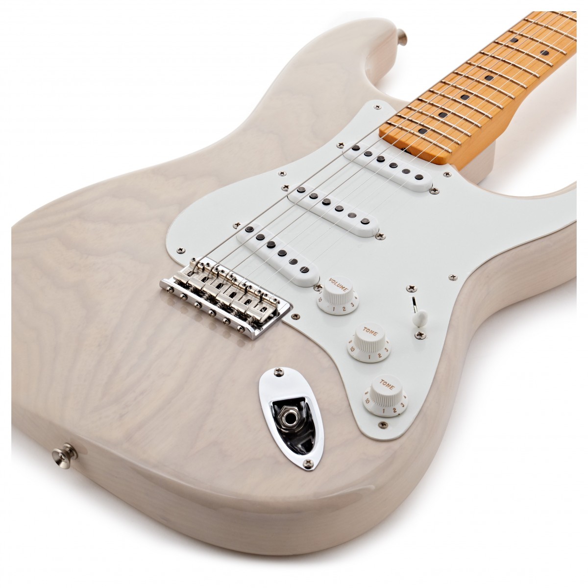 Fender Custom Shop Strat Vintage Custom 1955 Hardtail 3s Ht Mn - Time Capsule Package White Blonde - Guitare Électrique Forme Str - Variation 3