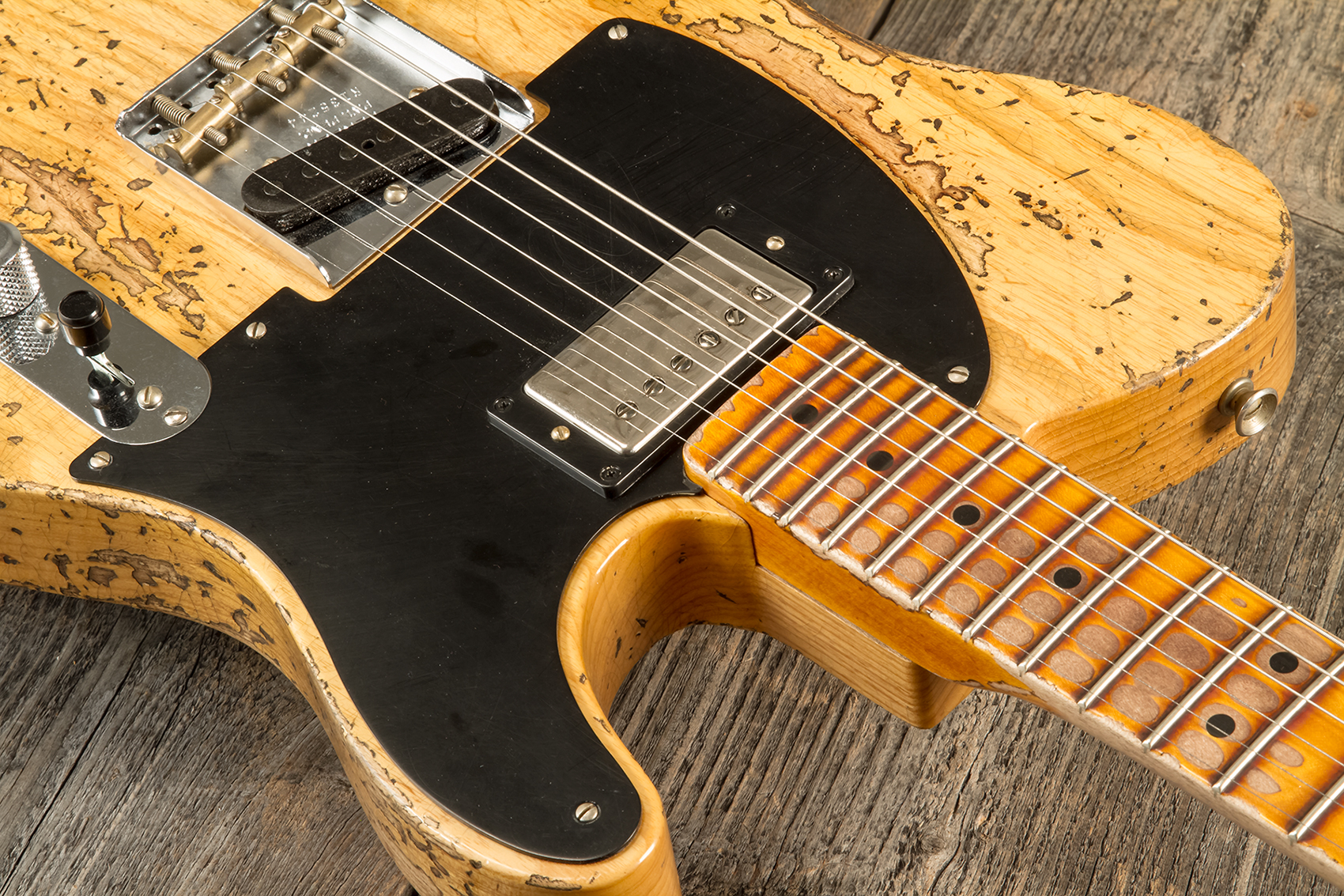 Fender Custom Shop Tele 1951 Sh Mn #r13524 - Super Heavy Relic Natural - Guitare Électrique Forme Tel - Variation 3