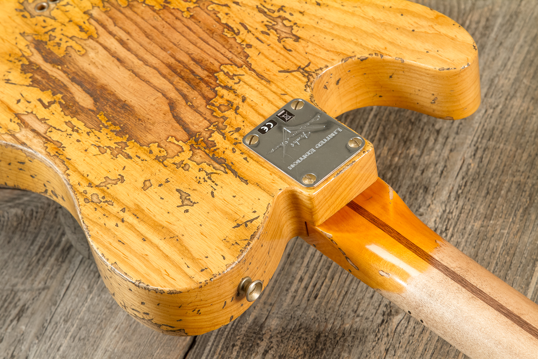 Fender Custom Shop Tele 1951 Sh Mn #r13524 - Super Heavy Relic Natural - Guitare Électrique Forme Tel - Variation 7