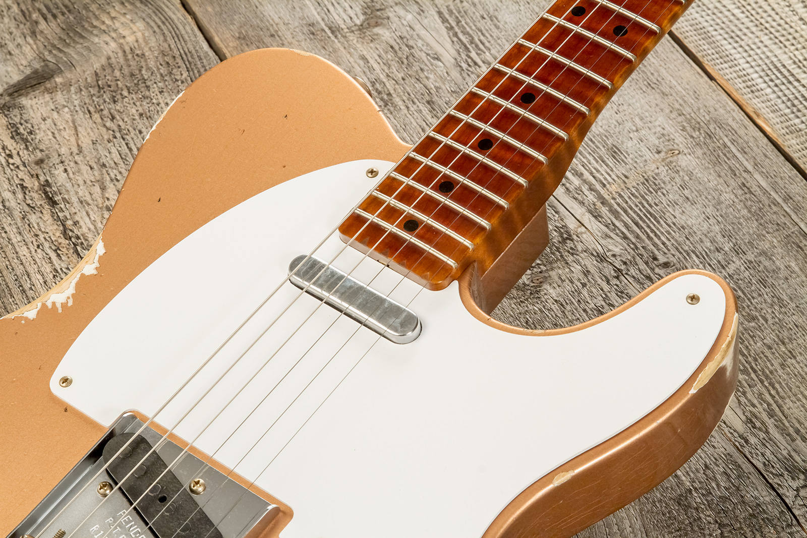 Fender Custom Shop Tele 1952 2s Ht Mn #r136733 - Relic Copper - Guitare Électrique Forme Tel - Variation 4