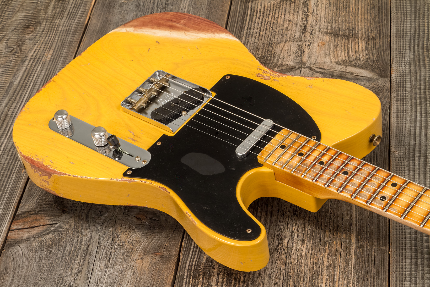 Fender Custom Shop Tele 1952 2s Ht Mn #r137046 - Butterscotch Blonde - Guitare Électrique Forme Tel - Variation 2