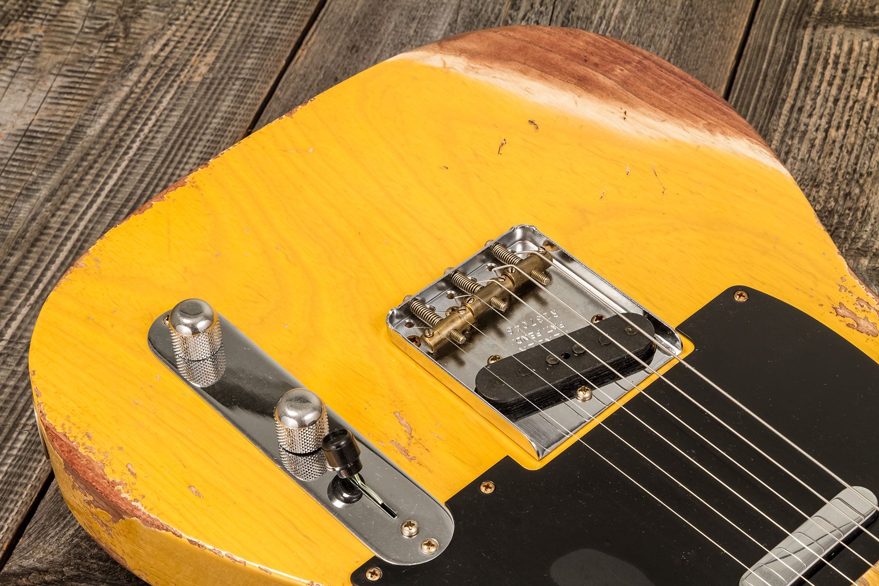 Fender Custom Shop Tele 1952 2s Ht Mn #r137046 - Butterscotch Blonde - Guitare Électrique Forme Tel - Variation 3