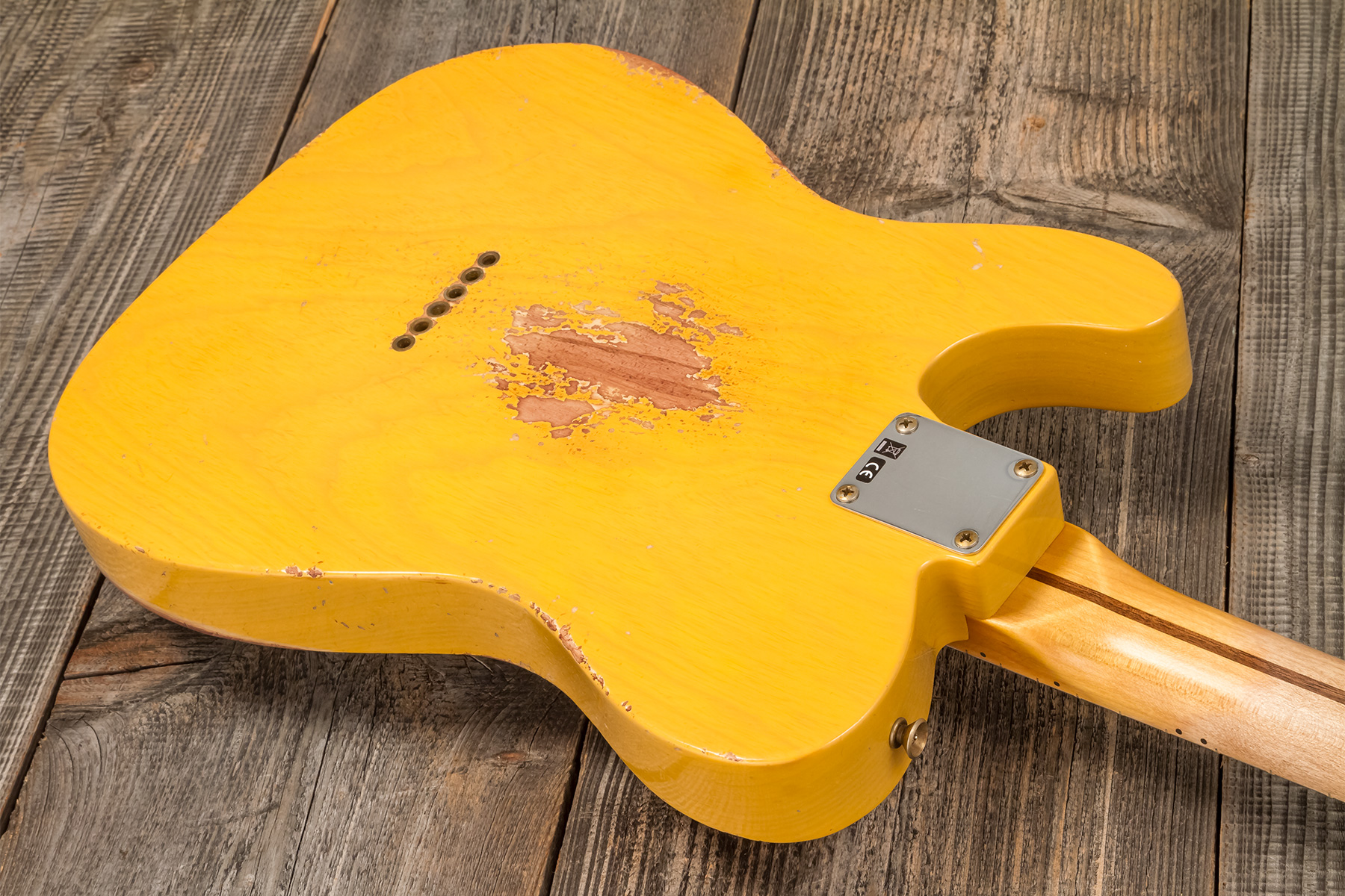 Fender Custom Shop Tele 1952 2s Ht Mn #r137046 - Butterscotch Blonde - Guitare Électrique Forme Tel - Variation 4