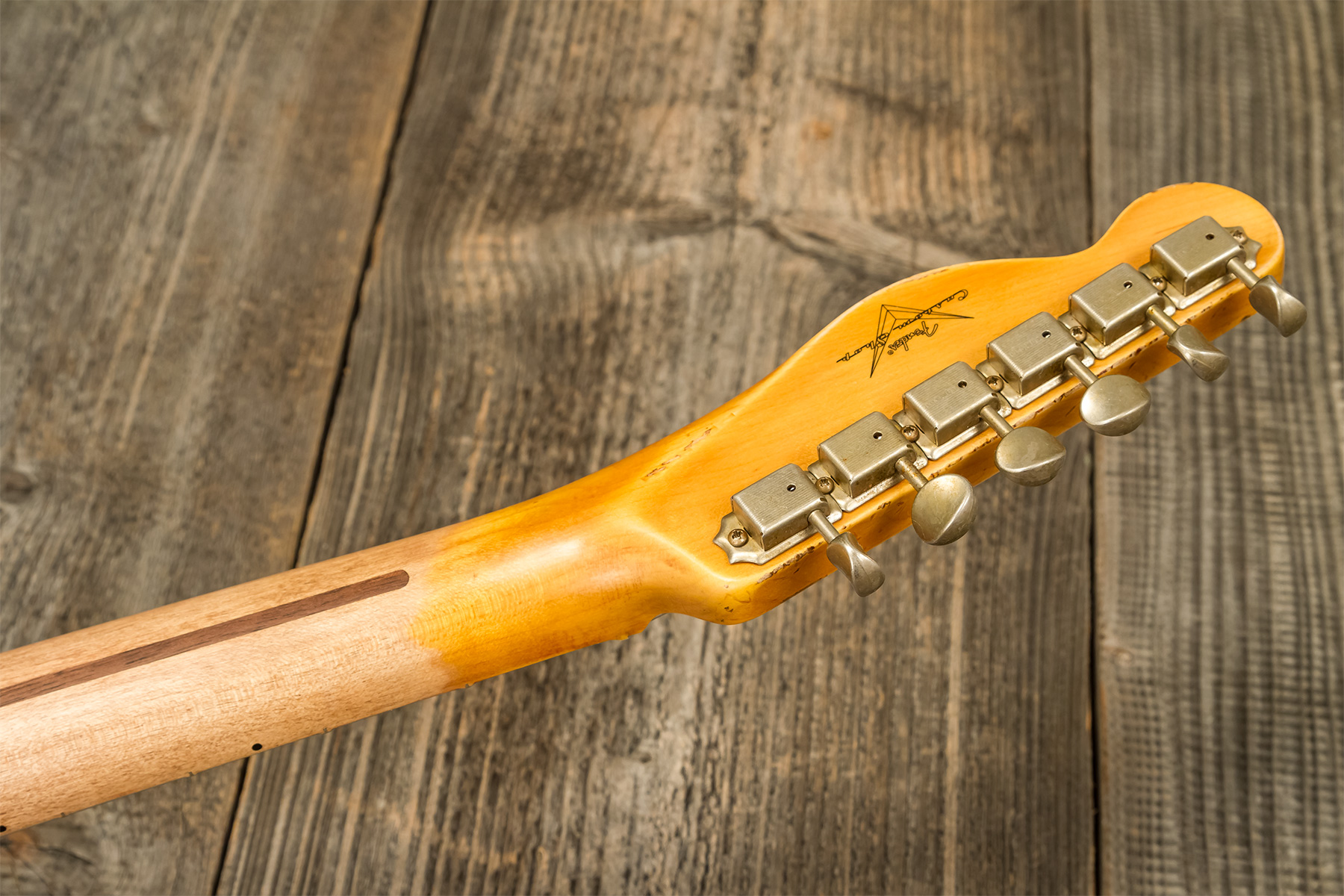 Fender Custom Shop Tele 1952 2s Ht Mn #r137046 - Butterscotch Blonde - Guitare Électrique Forme Tel - Variation 8