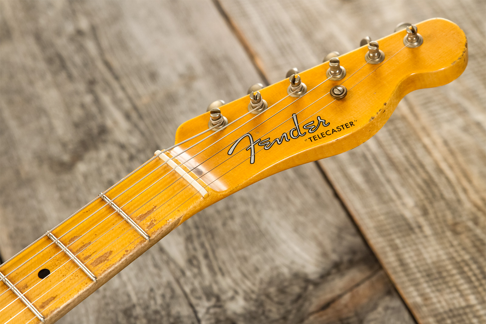 Fender Custom Shop Tele 1952 Masterbuilt A.hicks 2s Ht Mn #r126811 - Relic Smoked Butterscotch Blonde - Guitare Électrique Forme Tel - Variation 10