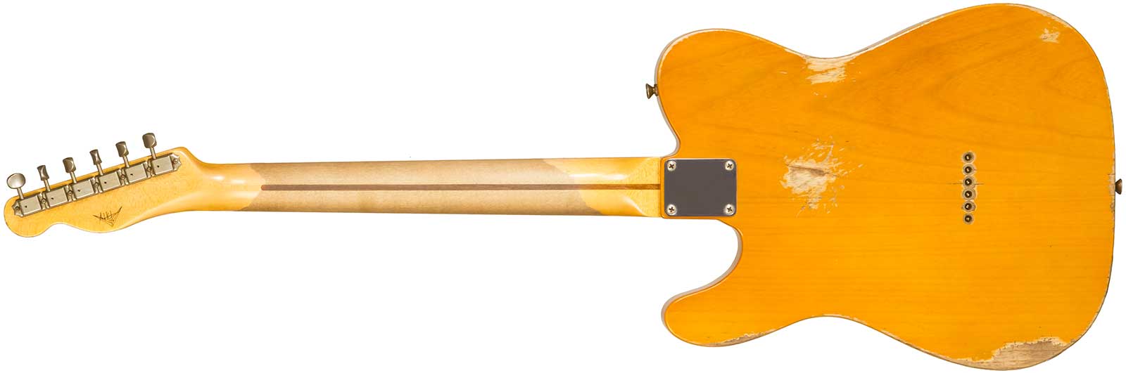 Fender Custom Shop Tele 1952 Masterbuilt A.hicks 2s Ht Mn #r126811 - Relic Smoked Butterscotch Blonde - Guitare Électrique Forme Tel - Variation 1