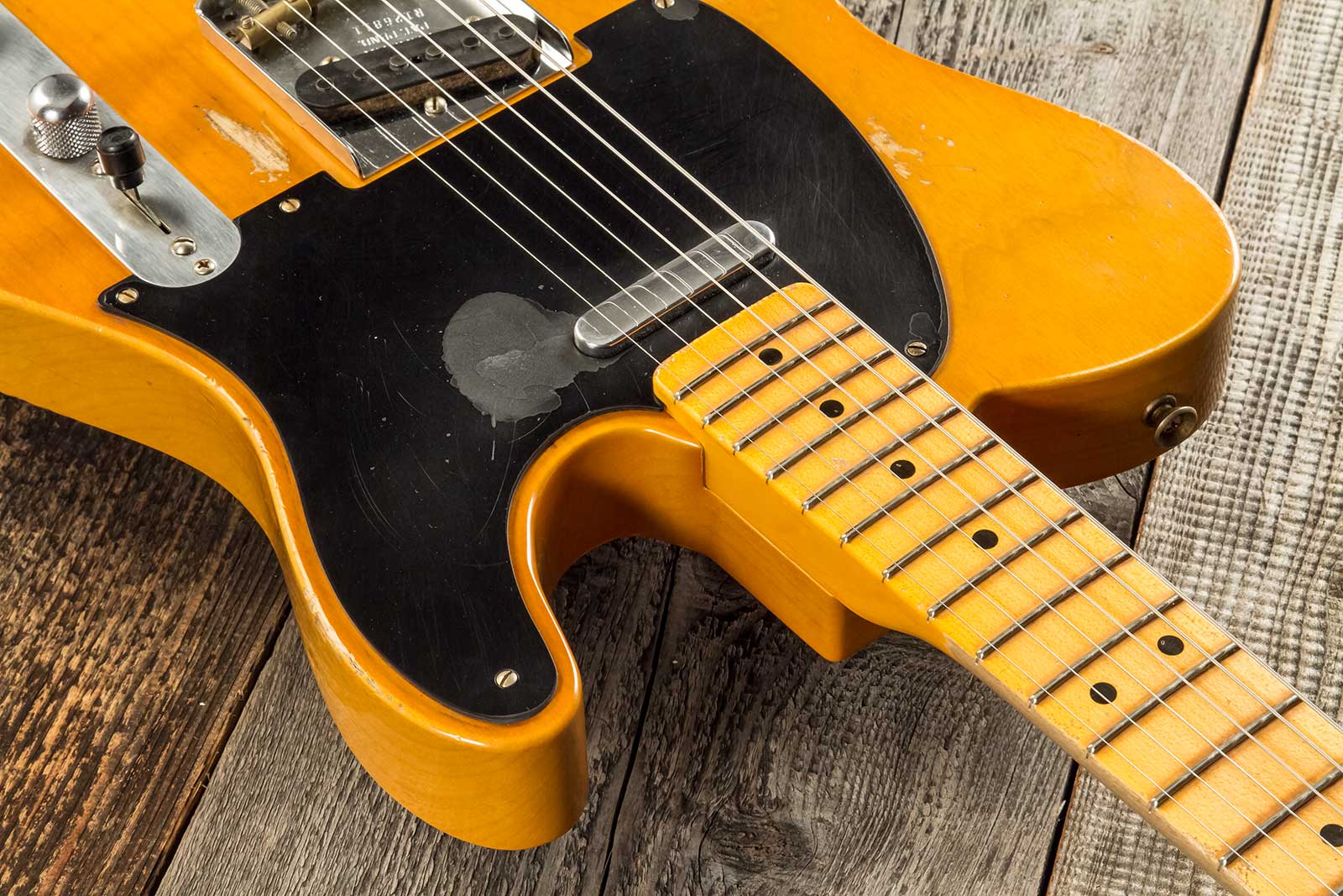 Fender Custom Shop Tele 1952 Masterbuilt A.hicks 2s Ht Mn #r126811 - Relic Smoked Butterscotch Blonde - Guitare Électrique Forme Tel - Variation 5