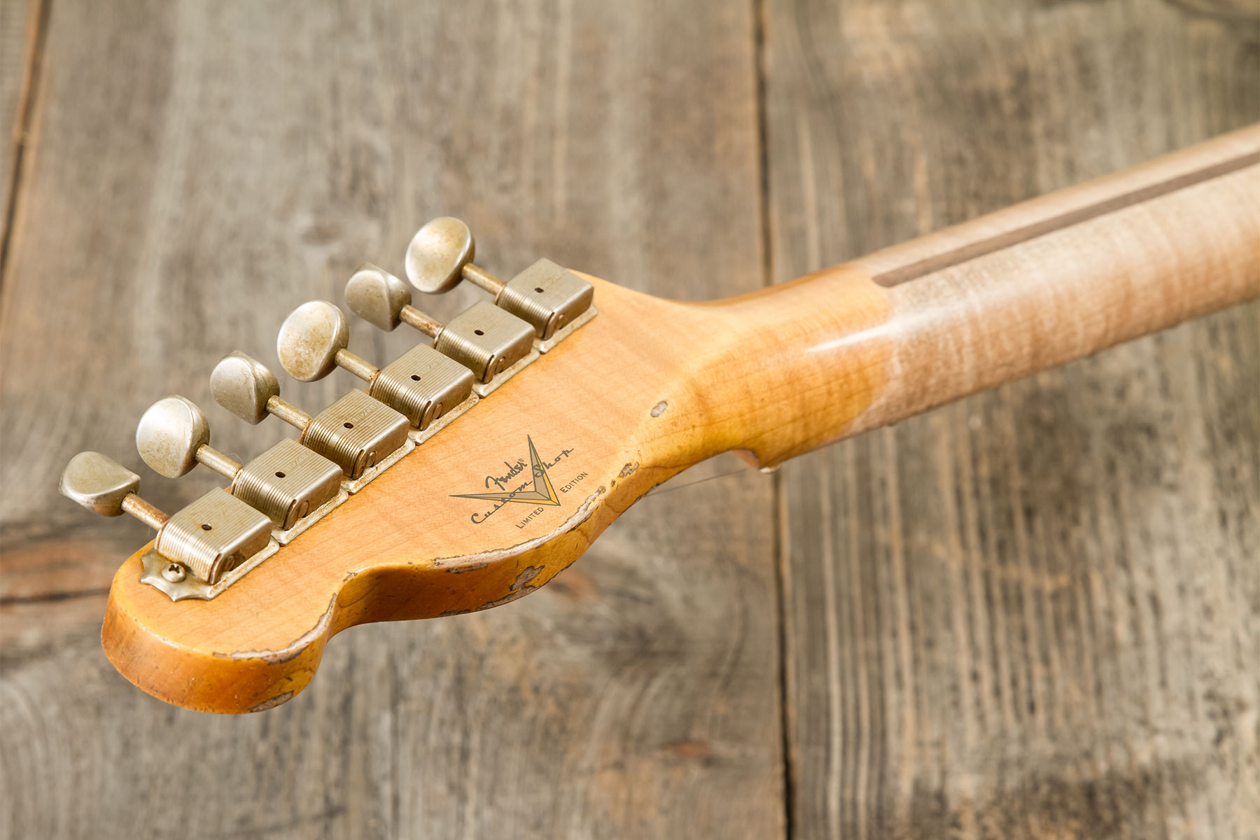 Fender Custom Shop Tele 1953 2s Ht Mn #r135197 - Heavy Relic Nocaster Blonde - Guitare Électrique Forme Str - Variation 11