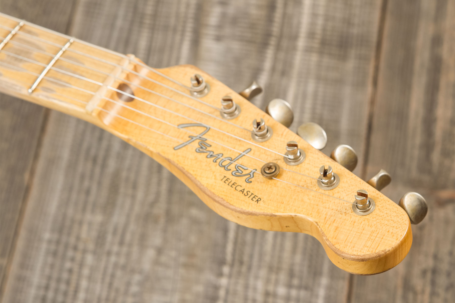 Fender Custom Shop Tele 1953 2s Ht #r136595 - Heavy Relic Nocaster Blonde - Guitare Électrique Forme Str - Variation 9