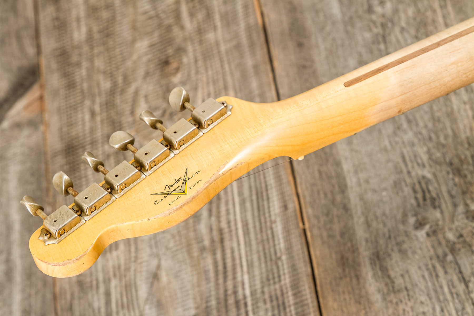 Fender Custom Shop Tele 1953 2s Ht #r136595 - Heavy Relic Nocaster Blonde - Guitare Électrique Forme Str - Variation 10