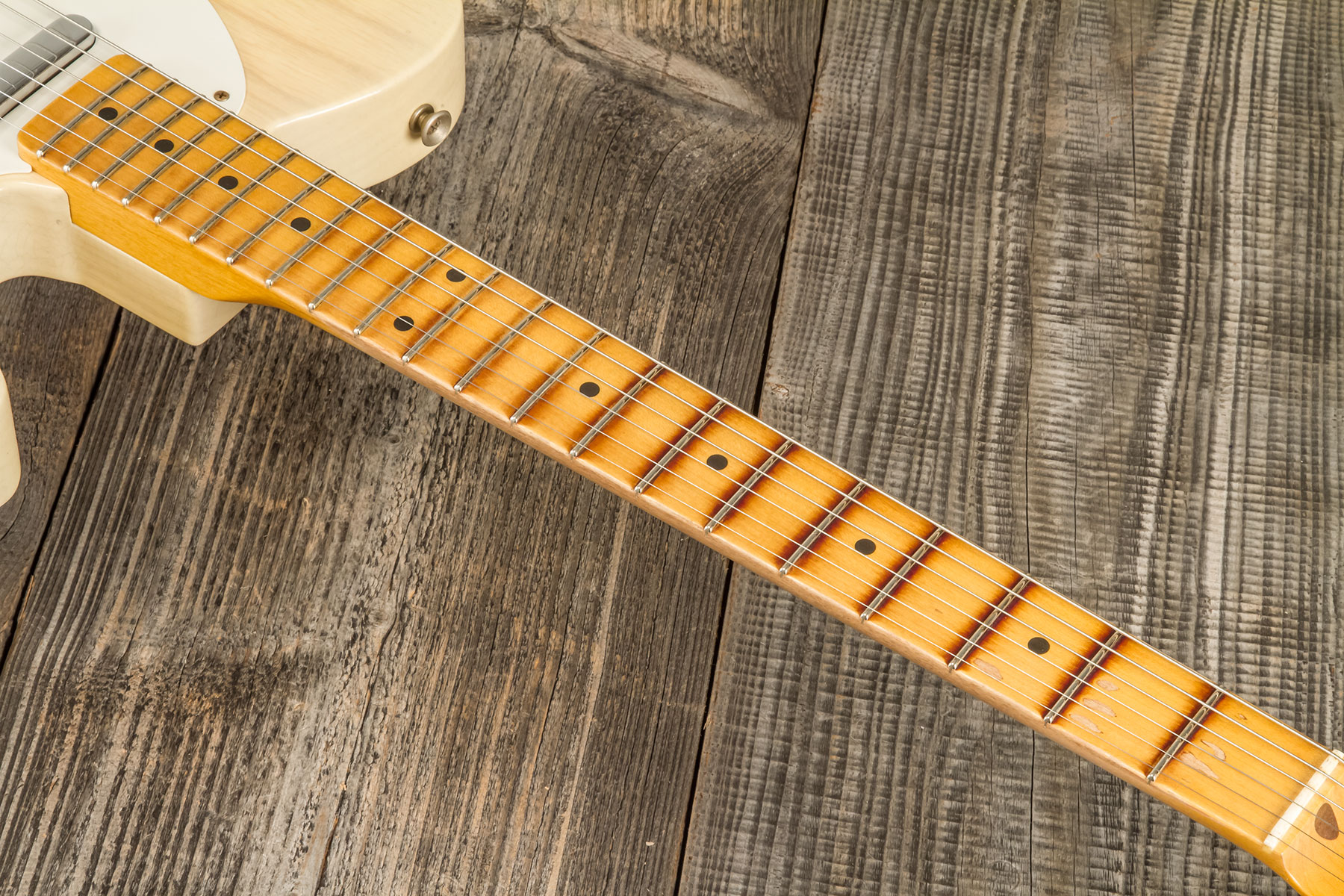 Fender Custom Shop Tele 1955 2s Ht Mn #cz580065 - Journeyman Relic Natural Blonde - Guitare Électrique Forme Str - Variation 5