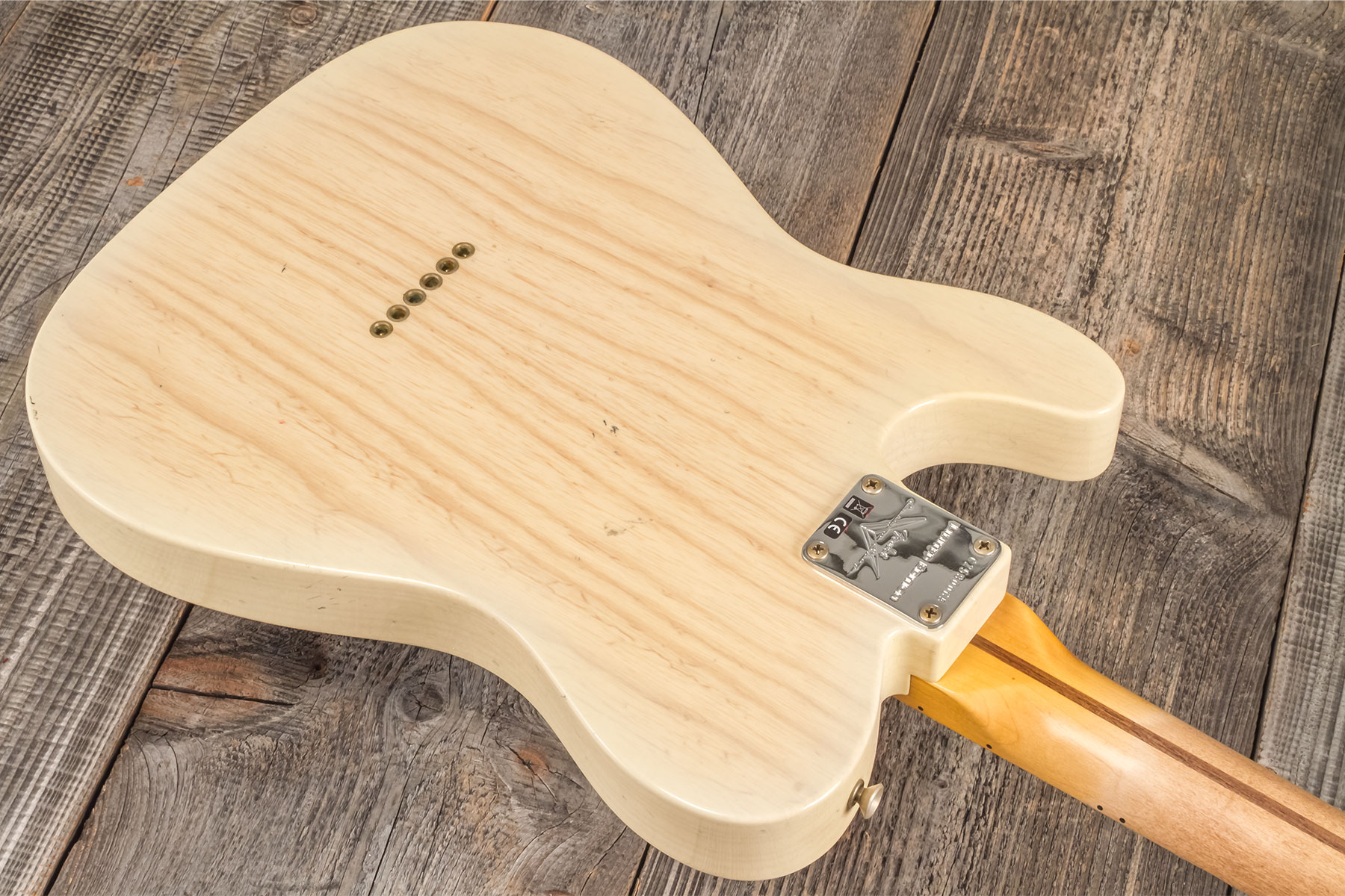 Fender Custom Shop Tele 1955 2s Ht Mn #cz580065 - Journeyman Relic Natural Blonde - Guitare Électrique Forme Str - Variation 6